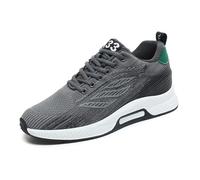 Feizikaw Schuhe Sportschuhe Paar Herrenschuhe mit Erhöhung,lässige Mesh-Sneaker,leichte,atmungsaktive Sportschuhe zum Schnüren mit verstecktem Hebeabsatz für Männer,10 cm (Grey,44)