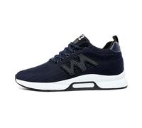Feizikaw Unisex Sneaker Paar Herrenschuhe mit Erhöhung,lässige Mesh-Sneaker,leichte,atmungsaktive Sportschuhe zum Schnüren mit verstecktem Hebeabsatz für Männer,10 cm (Blue,45)