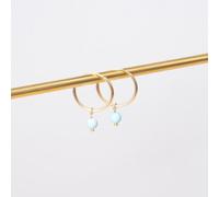 fejn jewelry Creole 'gemstone hoop' Gold