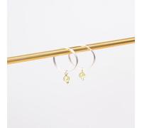 fejn jewelry Creole 'gemstone hoop' Silber
