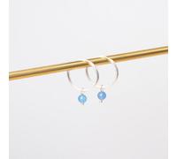 fejn jewelry Creole 'gemstone hoop' Silber