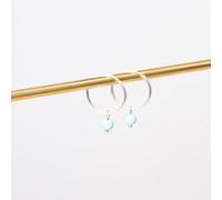 fejn jewelry Creole 'gemstone hoop' Silber