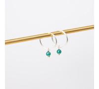 fejn jewelry Creole 'gemstone hoop' Silber