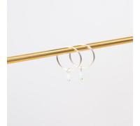 fejn jewelry Creole 'gemstone hoop' Silber