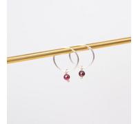 fejn jewelry Creole 'gemstone hoop' Silber