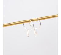 fejn jewelry Creole 'gemstone hoop' Silber