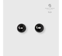 fejn jewelry Creole 'murano huggie" mit buntem Glasanhänger Gold / black opaque