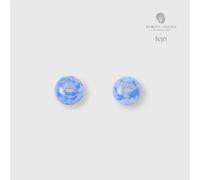 fejn jewelry Creole 'murano huggie" mit buntem Glasanhänger Gold / blue nuvola