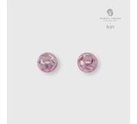 fejn jewelry Creole 'murano huggie" mit buntem Glasanhänger Gold / lilac nuvola