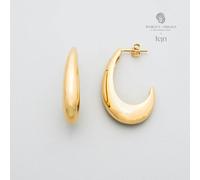 fejn jewelry Creole 'open dome hoop" - offene Huggies Gold