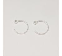 fejn jewelry Creole 'open hoop' Silber