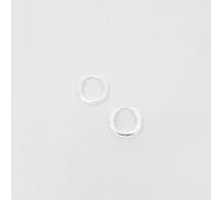 fejn jewelry Creole 'satin huggie' Silber