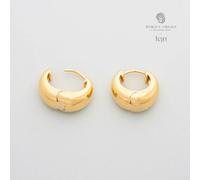 fejn jewelry Creole 'small dome hoop" - glänzende Huggies Gold