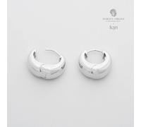 fejn jewelry Creole 'small dome hoop" - glänzende Huggies Silber