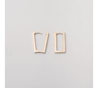fejn jewelry Ohrringe 'rectangle huggie' rechteckige, schmale Creole Gold