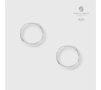 fejn jewelry Ohrringe 'simple huggie' schlichte Creole Silber