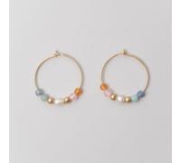 fejn jewelry Ohrringe 'summer pearl' mit Süsswasserperlen und Halbedelsteine Gold