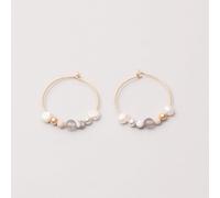 fejn jewelry Ohrringe 'winter pearl' mit Süsswasserperlen und Halbedelsteinen Gold