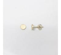fejn jewelry Ohrstecker 'satin disc' mit runden Plättchen Gold