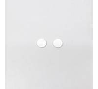 fejn jewelry Ohrstecker 'satin disc' mit runden Plättchen Silber