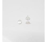 fejn jewelry Ohrstecker 'shiny disc' mit runden Plättchen Silber