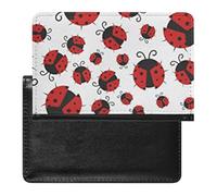 FekiLoot Funny Ladybug Passport Holder, PU Leather Passport Wallet Cover with Card Slots, Lightweight Portable Travel Passport Case for Men and Women, Essential Travel Accessories