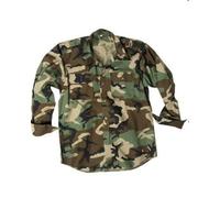Mil-Tec Feldhemd RipStop woodland, Größe XL, Herren, Baumwolle