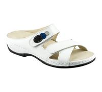 Felia Absatz-Sandalen weiß Kalbsleder Wechselfußbett mittel - Berkemann UK 8.0