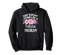 Felicia Personalized Cute Flower Girls Felicia Name Pullover Hoodie
