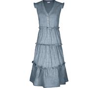 FELICITAS Maxi-Leinenkleid Klea Rauchblau (Größe: 34) 34 blau