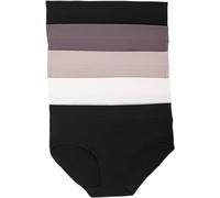 Felina Damen Hipster aus Pima-Baumwolle, breiter Bund, 5 Stück, Schwarz/Schwarz/Spatz/Rinde/fast Mauve, XL