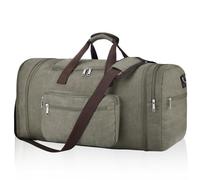 Felipe Varela Erweiterbare Reisetasche für Reisen, Handgepäcktasche für Herren, Reisetasche, Übernachtung, Wochenende, Sporttasche, Handgepäck, Grün , 60L, Modisch