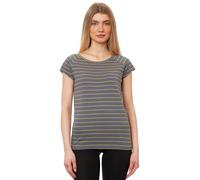 FellHerz Damen Striped Thunder Olive Cap Sleeve aus 100% Bio-Baumwolle Nachhaltig, Fair und Vegan (DE/NL/SE/PL, Alphanumerisch, L, Regular, Regular)
