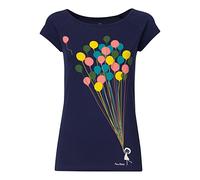 FellHerz Damen T-Shirt Balloons Girl Midnight Bio, Fair und Vegan (L)