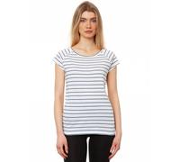 FellHerz Damen T-Shirt Bio & Fair & Vegan striped white-blue XXL
