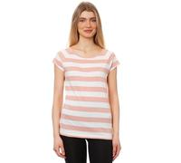 FellHerz Damen T-Shirt Block Striped Light pink Cap Sleeve aus 100% Bio-Baumwolle Nachhaltig, Fair und Vegan (DE/NL/SE/PL, Alphanumerisch, S, Regular, Regular)