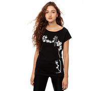 FellHerz Damen T-Shirt Catlove Bio Fair und Vegan (Black, XL)