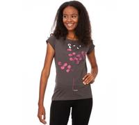 FellHerz Damen T-Shirt Eukalyptusmädchen Dunkelgrau L