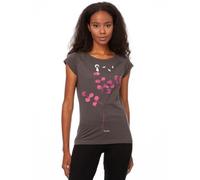 FellHerz Damen T-Shirt Eukalyptusmädchen Dunkelgrau S