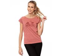 FellHerz Damen T-Shirt Fahrrad-Mädchen Bio & Fair & Vegan Dusty Rose L