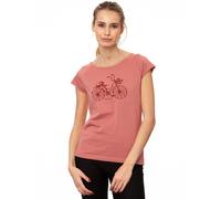 FellHerz Damen T-Shirt Fahrrad-Mädchen Bio & Fair & Vegan Dusty Rose M