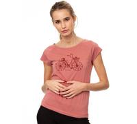 FellHerz Damen T-Shirt Fahrrad-Mädchen Bio & Fair & Vegan Dusty Rose XL