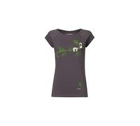 FellHerz Damen T-Shirt Faultier Dunkelgrau Bio Fair und Vegan (S)