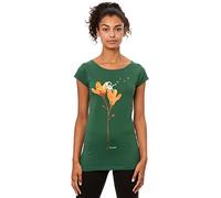 FellHerz Damen T-Shirt Gitarrenmädchen dunkelgrün - Bio & Fair & Vegan aus 100% Bio-Baumwolle und unter fairen Bedingungen hergestellt, nachhaltig und ökologisch (XS)