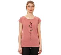 FellHerz Damen T-Shirt Glücksklee Cap Sleeve Dusty Rose aus 100% Biobaumwolle, Fair, Nachhaltig und Vegan (DE/NL/SE/PL, Alphanumerisch, M, Regular, Regular)