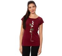 FellHerz Damen T-Shirt Glücksklee ruby Bio & Fair & Vegan XS