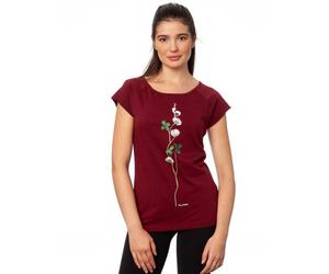 FellHerz Damen T-Shirt Glücksklee ruby Bio & Fair & Vegan XXL