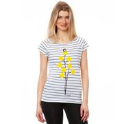 FellHerz Damen T-Shirt Just relax striped white blue Bio Fair und Vegan XXL