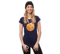 FellHerz Damen T-Shirt Moon Girl Midnight (Blau) S
