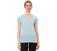 FellHerz Damen T-Shirt Striped Light Blue Mint Cap Sleeve aus 100% Bio-Baumwolle Nachhaltig, Fair und Vegan (DE/NL/SE/PL, Alphanumerisch, M, Regular, Regular)